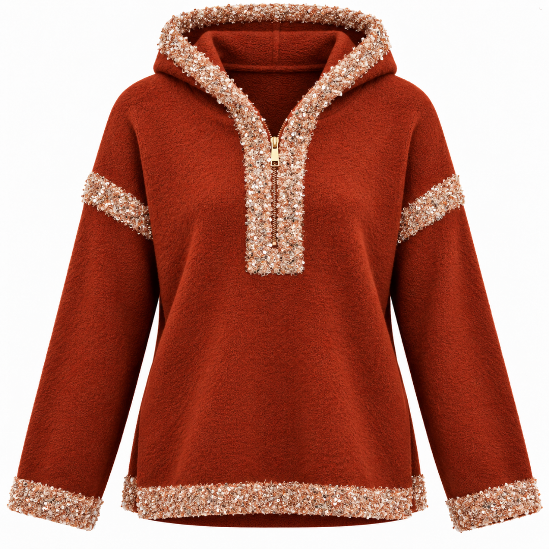 Pull à capuche terracotta « terracotta »