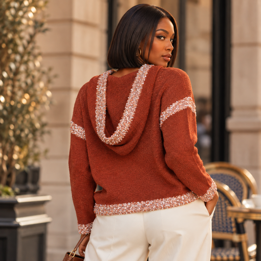 Pull à capuche terracotta « terracotta »