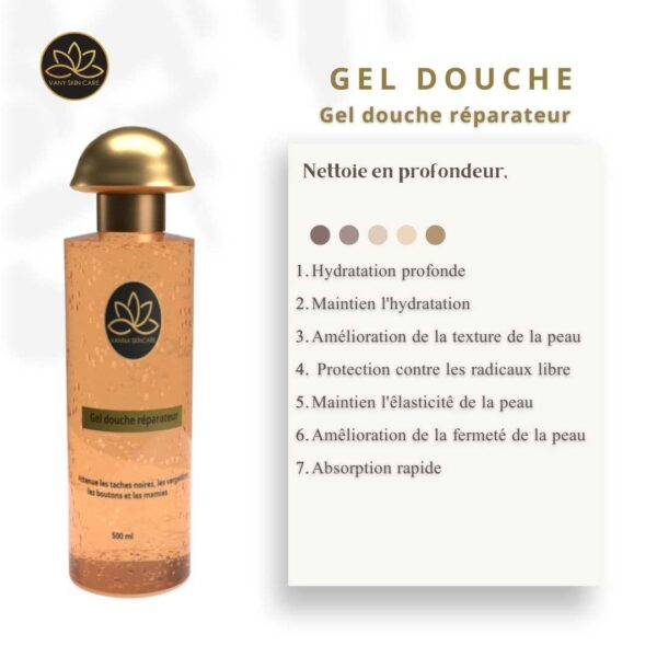 Gel douche réparateur - Peau hydratée et protégée